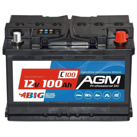 Marine Batterie BIG Professional AGM 100Ah Boot Schiff 12V