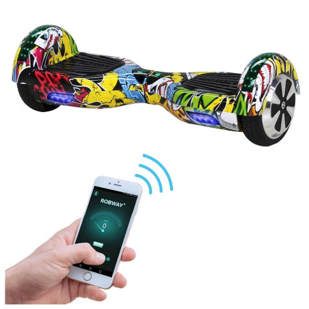 Hoverboard ROBWAY W1 E-Balance Board Scooter Elektro Roller Smart Self Balance ( grafit gelb )