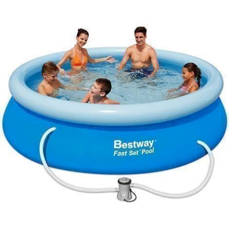 BESTWAY Fast Set Pool Set blau TriTech Ø305x76cm mit Fil­ter­pum­pe selbst­auf­bau­end blau - 57270