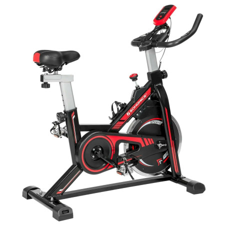 SONGMICS Heimtrainer Speedbike Fitnessfahrrad schwarz-rot SEB617R01