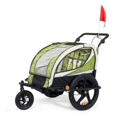 Samax 360° drehbarer Fahr­rad­an­hän­ger 2in1 Jogger - in Grün - Black Frame