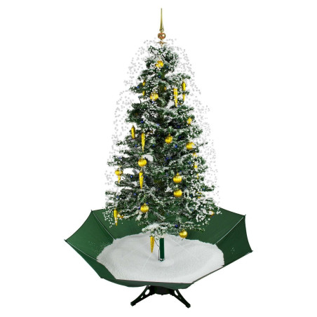 DEMA Weihnachtsbaum Tannenbaum 175 cm mit Schnee, Licht und Musik Weihnachtsdeko