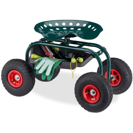 Garten Rollsitz Rollwagen Gartenhocker bis 125kg