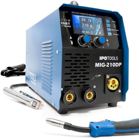 IPOTOOLS MIG-210DP poste à souder inverter SYNERGIC MIG/MAG