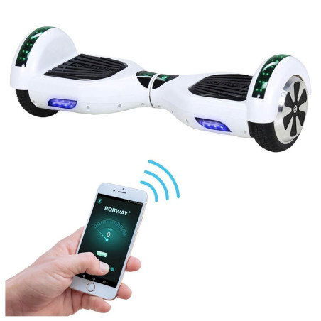 E-Balance Board ROBWAY - W1 Elek­tro­board Hoverboard weiß matt