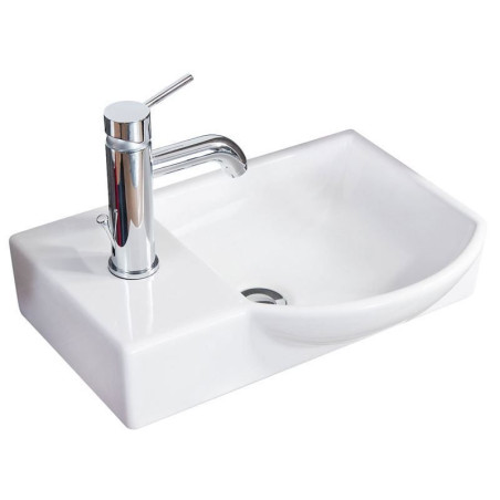 Fackelmann 82391 Wasch­be­cken Becken rechts Badmöbel Gäste WC 45 cm Waschtisch