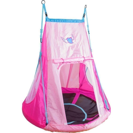 HUDORA Nest­schau­kel 110 cm inkl. Zelt pink