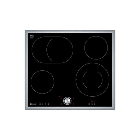 Neff T16BT76N0 Plaque vitrocéramique 4 plaques de cuisson avec garnitures en acier inoxydable - noir