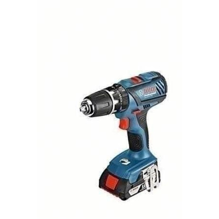 Bosch Professional GSB 18-2-LI Plus Akku-Schlagbohrschrauber (2 x 2,0 Ah Akku, 18 V, L-Boxx) blau, 06019E7100