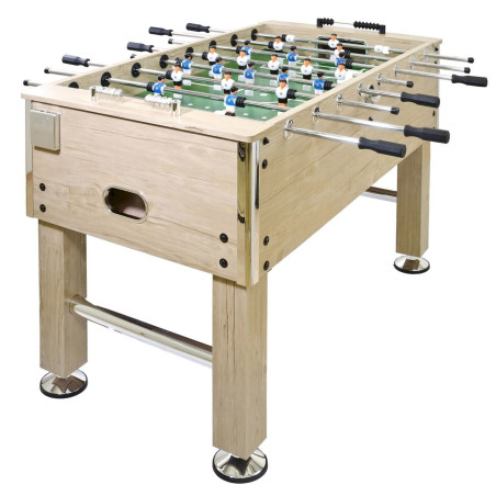 GamesPlanet LEEDS Tischfussball 140x73x87cm hell Holzdekor