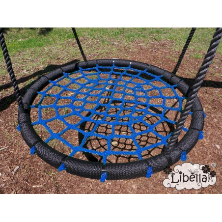 Libella XXL Nestschaukel 120 cm Schaukel Rundschaukel Tellerschaukel Netzschaukel 200kg - blau