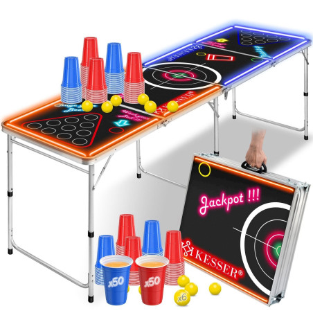 KESSER® Beer Pong Tisch Set LED CLASSIC