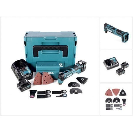 Makita TM30DSMJX5 Outil mul­ti­fonc­tion sans fil avec 2 batteries, avec ac­ces­soires, avec mallette 10.8 V 4 A