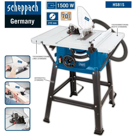 Scheppach Tischkreissäge Kreissäge HS81S 1500W - 210mm