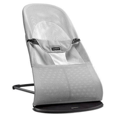 BABYBJÖRN Babywippe Balance Soft (Silber/Weiß, Netzmaterial)