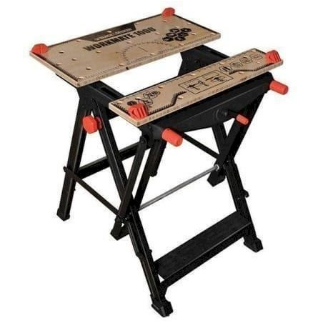 Black + Decker Workmate 1000 Spanntisch, einhändig bedienbar, Stahlkonstruktion bis 250kg belastbar, verstellbar, WM1000