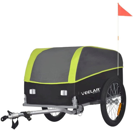 VEELAR Cargo Trailer Remorque à vélo Remorque de Transport Vert