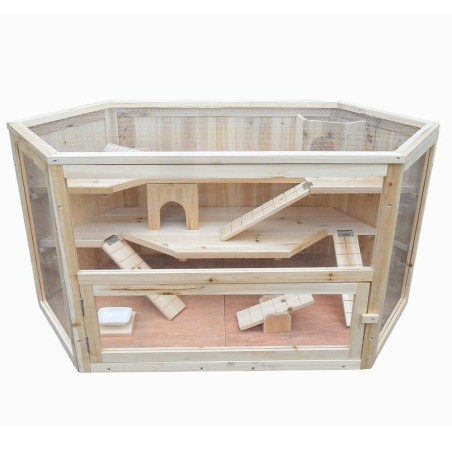 Mucola Cage pour petit animal Cage pliante rongeur hamster souris Cage en bois (50001878)