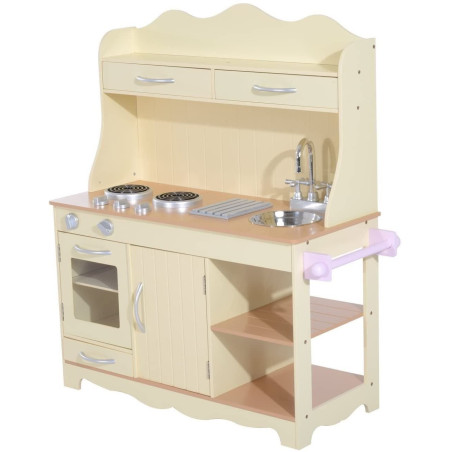 Cuisine pour enfants en MDF avec accessoires, 85x34x95cm