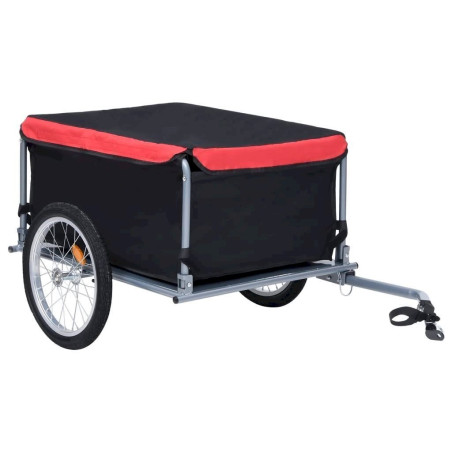 Remorque de bicyclette 65 kg noir/rouge