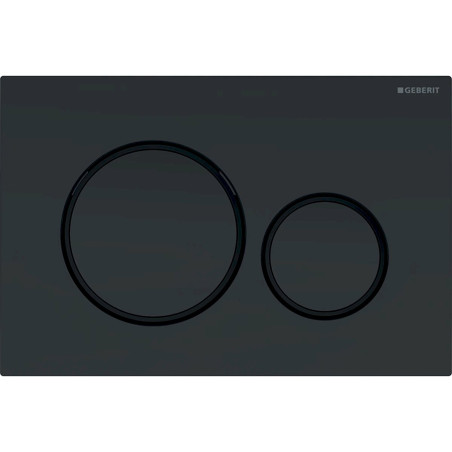 Geberit Sigma20 Plaque de déclenchement pour rinçage double touche noir opaque