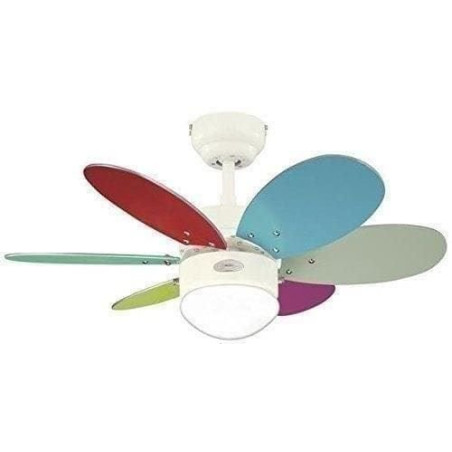 Westinghouse Turbo II Ventilateur de plafond multicolore/pin 76 cm