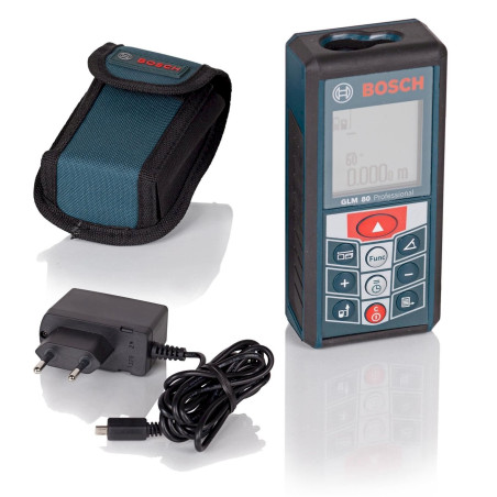 Bosch GLM 80 - Télémètre laser avec housse de protection et chargeur