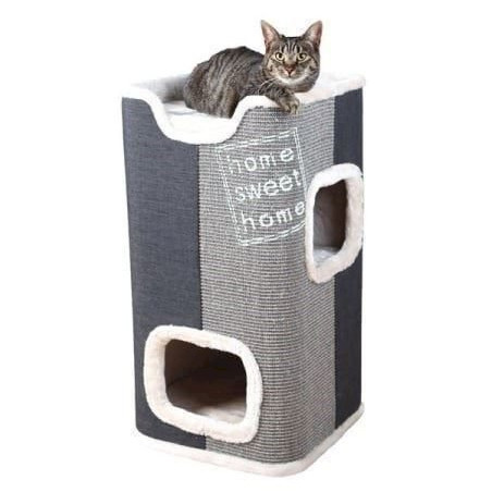 Trixie Jorge Cat Tower, Durchmesser 78 cm, hellgrau/anthrazit