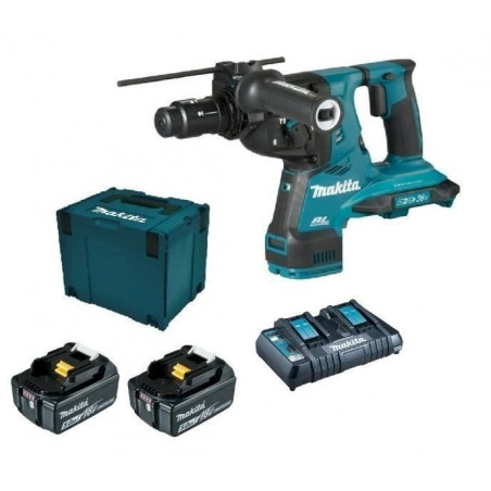 Makita DHR281RTJ 2x BL1850B 5Ah Akku + DC18RD Bohrhammer 2x 18V