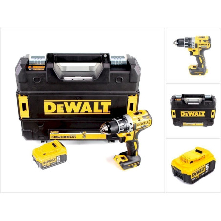 DeWalt DCD 791 18 V Akku Bohr­schrau­ber Brushless in TSTAK-Box mit 1 x DCB 184 5,0 Ah Akku