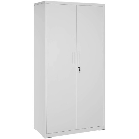 Aktenschrank Metallschrank Büroschrank mit 2 Türen Grau 80 x 40 x 180 cm