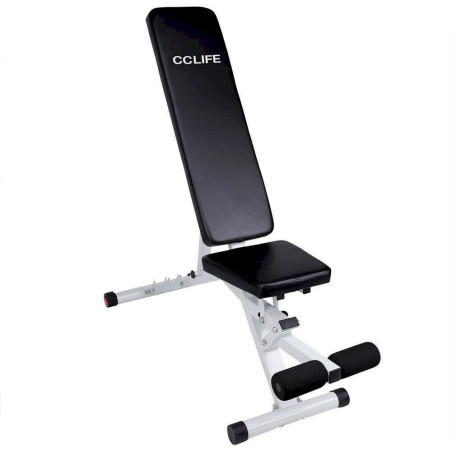 CCLIFE DHNTL003A0000000 Hantelbank Schrägbank Flachbank Trainingsbank klappbar Fitnessbank Bauchtrainer