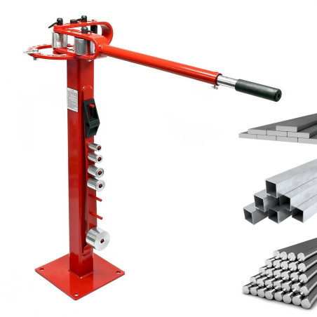 Wiltec Kompaktes Biegegerät mit Fuß für Flachstahl, Rundstahl, Vierkantstahl