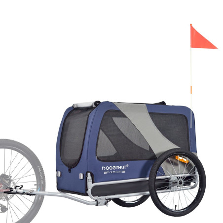 DOGGYHUT Premium XL Remorque de vélo pour Chien bleu