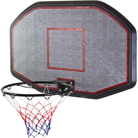 DEMA Basketballbrett mit Ring und Netz XXL Basketballset Basketball