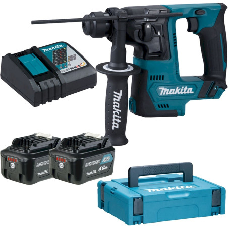 Marteau per­fo­ra­teur sans fil Makita HR140DSMJ SDS-Plus-10.8 V 4 Ah Li-Ion + 2 batteries, + mallette