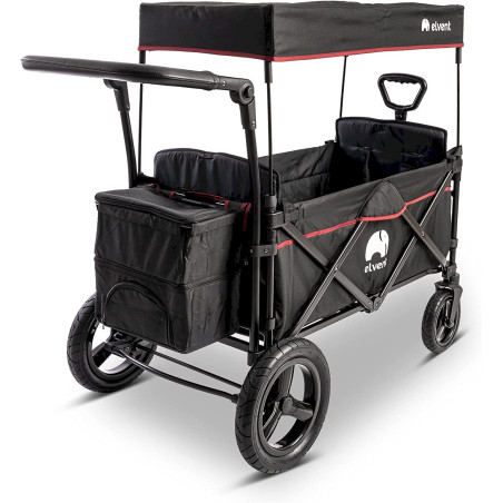 elvent SmartCruiser Premium Bollerwagen faltbar mit Dach - schwarz