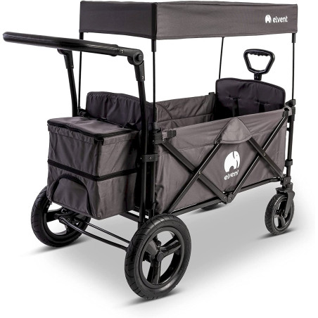 elvent SmartCruiser Premium Bollerwagen faltbar mit Dach - grau