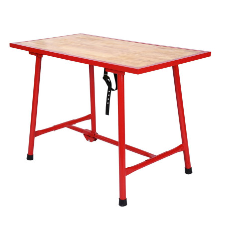 Wiltec Établi pliable Table d’atelier Pliante 120x62,5 cm Table de travail