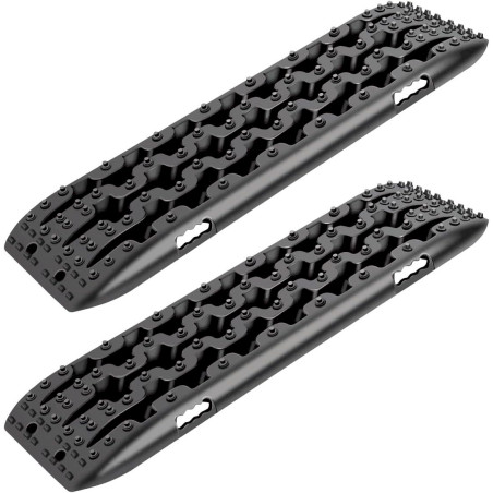 Wamovo 2x Anfahrhilfe Offroad Sandbleche Anti-Rutsch Gripmatte Traktionshilfe Wohnmobil