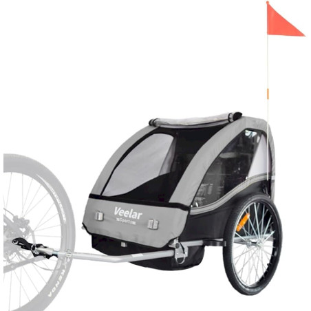 TIGGO VS Remorque de vélo pour enfant GRIS