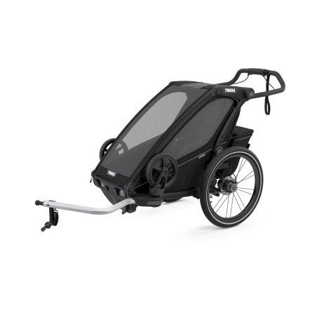 Thule Remorque pour Enfants Chariot Sport 1 Modèle 2021 Aluminium/Midnight Black