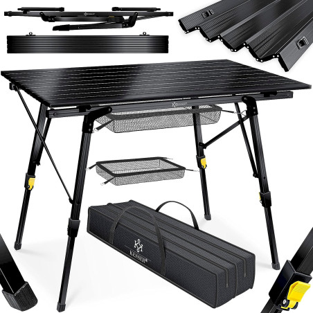 KESSER Table de Camping Pliante 90cm x 53cm Noir