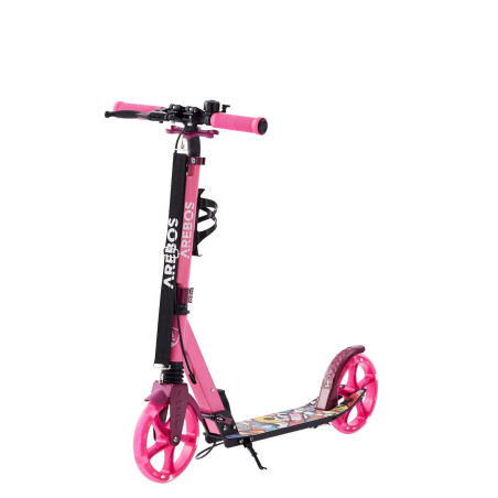 AREBOS Trottinette avec roues LED Rose