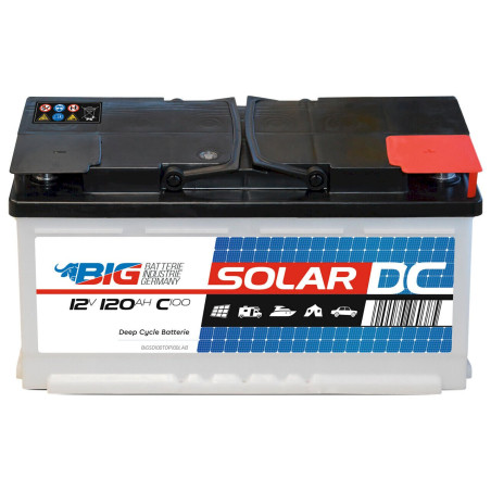 BIG Solarbatterie 120Ah 12V C100 Wohnmobil Boot Camping Batterie