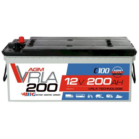 BIG Professional AGM 12V 200Ah C100 Solarbatterie Caravan Boot