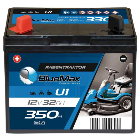 BlueMax U1 Rasentraktor Starterbatterie 12V 32Ah 350A