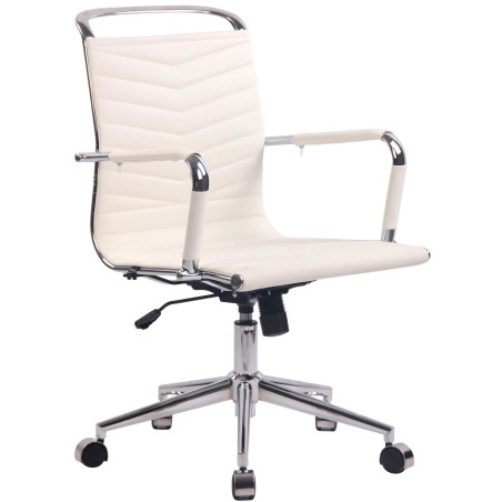 CLP Burnley chaise de bureau avec accoudoirs blanc