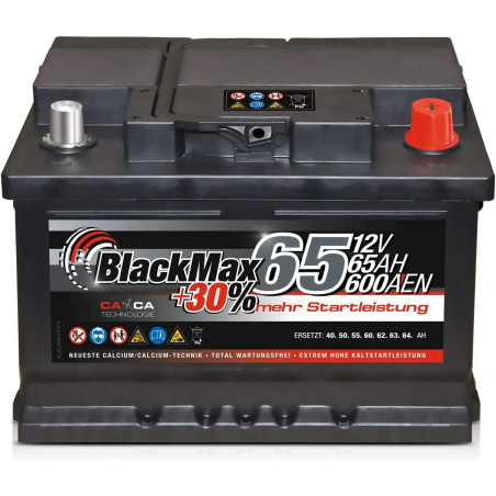 BlackMax +30 Edition Starterbatterie 12V 65Ah 600A