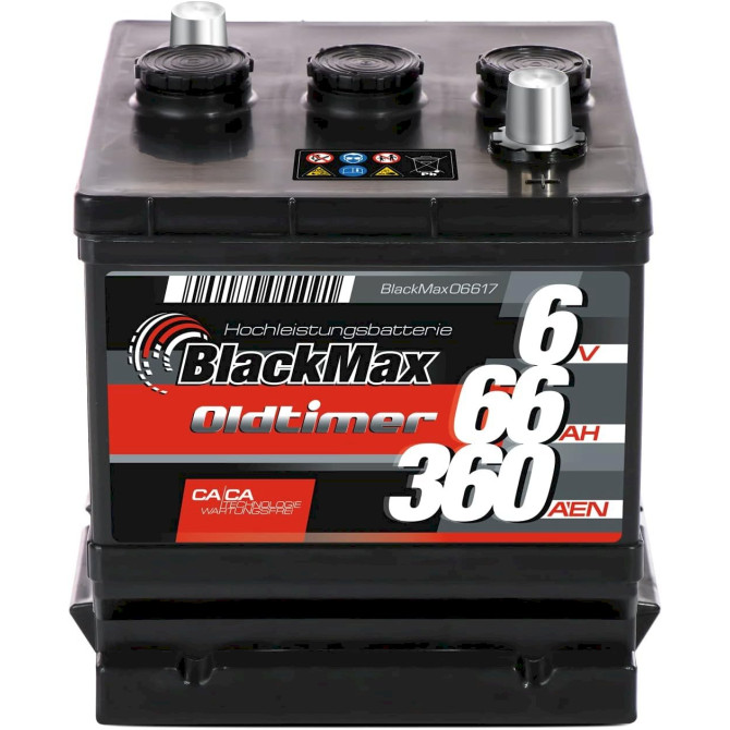 BlackMax 6V 66Ah 360A/EN Oldtimer Batterie Starterbatterie